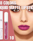 evpct 1Pcs Violet Pink Liquid Matte Lipstick Lipgloss Set for Women, labiales mate 24 horas originales matte larga duracion 24 Hour Lipstick Lip Stains Long Lasting Waterproof 24, 10#