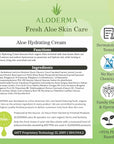Aloderma Hydrating Face Cream for Dry Skin Made with 65% Organic Aloe Vera - Natural Hydration with Hyaluronic Acid & Arginine - Nourishing Aloe Vera Face Cream - Moisturizing Dry Skin Cream, 1.7oz