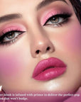 Single Purple Matte Blush for Cheeks Face Blushes Makeup Palette, Rose Bean Monochrome Cream Blushes Palette Makeup for Older Women, Natural Pigmented Paleta de Púrpura monocromática 01