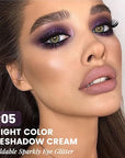 Dark Purple Cream Glitter Shimmer Metallic Eyeshadow Palette Makeup Halloween Birthday Party Wear, Natural Single Mini Instant Holographic Eyeshadow For Women, Sombras Crema Para Ojos