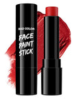 BADCOLOR Red Face Body Paint Eye Black Stick, Cream Blendable Face Painting Sticks for Sports Softball Football Baseball, Facepaint for Halloween Clown Joker Devil Cosplay Costume Parties Events