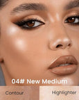 Kaely 2in1 Cream Bronzer Highlighter Stick,Face Shaping Contouring Shades Makeup,04