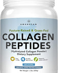 AMANDEAN Collagen Peptides Powder (17.6oz). Grass-Fed Hydrolyzed Protein Supplement. Promotes Healthy Joints, Skin, Hair, Nails. Unflavored & Easy to Mix.