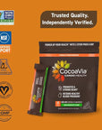 CocoaVia Cardio Health Cocoa Powder, 15 Single Serve Sticks, 500mg Cocoa Flavanols, Support Heart Health, Boost Nitric Oxide, Improve Circulation, Energy, Preworkout, Travel-Friendly, Vegan, Cacao