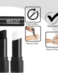 MEICOLY Black White Face Body Paint Stick Set,Waterproof Face Paint Stick for Adults and Kids,Clown White Makeup,Face Painting for Halloween SFX Skull Zombie Skeleton Goth Makeup