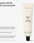 Salt & Stone Hand Cream for Women & Men | Neroli & Basil | Hydrates, Nourishes & Softens Skin | Restores Dry Cracked Hands | Fast-Absorbing | Cruelty-Free & Vegan (2 fl oz)
