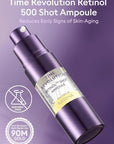 MISSHA Time Revolution Night Repair Retinol Intensive Ampoule 0.33 Fl oz - Advanced Korean Facial Serum for Skin Barrier Strengthening, Improved Elasticity, Radiance, Overnight Moisturization