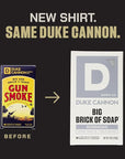 Duke Cannon Supply Co. Big Brick of Soap Bar for Men Gun Smoke (Wood, Bourbon & Leather) Multi-Pack - Superior Grade, Extra Large, Masculine Scents, All Skin Types, Paraben-Free, 10 oz (3 Pack)