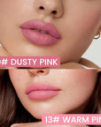2Pcs Longwear Liquid Lip Liner Stain Marker Pen Set Long Lasting Waterproof, Dusty Warm Pink Matte Semi Permanent 24 Hour Lip Liner and Lipstick Combo, Color Stay Lipliner All Day, Lips Stain peel off