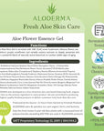 Aloderma Age-Defying 24K Gold Leaf Aloe Flower Essence Gel, Made within 12 Hours of Harvest - Luxurious Aloe Gel with Allantoin & Hyaluronic Acid for a Glowing, Shimmering, Youthful Complexion, 7oz