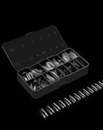 Apres Gel-X® Round Box of Nail Tips | 280 Gel-X Tips, Soft Tips, 14 Sizes 00-9 | Half-sizes Included (Sculpted Round Long, 280.00 Fl Oz (Pack of 1))