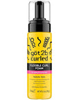 göt2b Curled Flexible Curl Foam, 6.7oz, for type 2-3 curls, wavy & curly hair, for bouncy curls, lightweight hold, no crunch formula