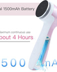 AprElm-E7 Rechargeable Electric Foot Callus Remover with 3-Sizes 120Pcs Sandpaper Discs, Professional 1000RPM 3-Speed Control Electric Foot File (Pink)