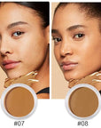 Kaely 2Pcs Cream Pot Concealer Full Coverage Makeup Set, Under Eye Brightener Color Correcting Concealer for Dark Circles, Waterproof Foundation Palette with Brush, Corrector de ojeras, 07+08