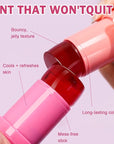 3 PCS Cooling Water Jelly Tint/Blush,Chill (Poppy Pink+Coral+Berry) Lip