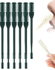 2025 New 2 in 1 Nasal Hair Cutter, Double Sided Nose Hair Knife Nostril Hair Remover Tool, Manual 360° Rotating Nose Hair Trimmer, Mini Noses Hair Remover Tool for Women and Men (Dark Green, 12 Pcs)