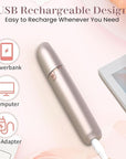 Eyebrow Trimmer for Women Rechargeable: Women Eyebrow Hair Remover with LED Light,Safe Painless Eyebrow Epilator Pen,Lady Eyebrow Shaper Electric Eyebrow Shaver Razor