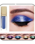 Kilshye Glitter Liquid Eyeshadow Shimmer Eye Shadow Metallic Eyeshadows High Pigment Eyes Shadow Long Lasting Waterproof Eyes Liquid Makeup for Women and Girls Pack of 1 (D- Blue 15)