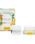 Farmacy Ceramide Face Moisturizer + Cleansing Balm Duo - Travel Size Skin Care Set with Green Clean Makeup Remover Balm + Honey Halo Moisturizer Face Cream (2 Count)