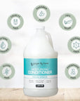 Ginger Lily Farms Club & Fitness Moisturizing Conditioner for Dry Hair, 100% Vegan & Cruelty-Free, Ocean Breeze Scent, 1 Gallon Refill (Pack of 4)