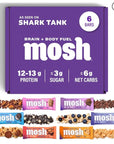 MOSH Variety Pack Keto Protein Bars, High Fiber, Low Carb, Gluten Free, High Protein, Brain Healthy Snack with Ashwagandha, Lion's Mane, 6 Count