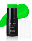 Go Ho Light Green Face Body Paint Stick,Water Based Washable Green Face Paint Stick,Non-toxic Full-coverage Cream Body Paint for Halloween Cosplay SFX Makeup,St Patricks Day Accessories