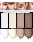 4-Color Contour Makeup Palette, Blush Highlighter Bronzer Powder Kit, Face Cosmetics Gift Set (02#, 1 Count (Pack of 1))