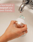 TAO Clean Ona Diamond Orbital Facial Brush and Cleansing Station, Electric Face Cleansing Brush with Ergonomic Handle, Dual Speed Settings, Rose Gold