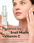 MISSHA Cell Renew Snail Mucin Vitamin C Essence Serum 3.38 Fl oz - Hydrating Korean Skincare for Glass Skin, Snail Mucin Serum for Improved Skin Texture & Complexion