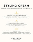 PATTERN Beauty by Tracee Ellis Ross Styling Cream - Hold & Definition for Curly Hair 3b-4c, 15 fl oz