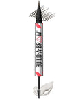 Maybelline Build-A-Brow 2-in-1 Brow Pen and Sealing Eyebrow Gel, Eyebrow Makeup for Real-Looking, Fuller Brows, Black Brown, 1 Count