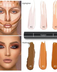 MEICOLY Cream Contour Stick Trio,Bronzer Highlighter Stick,2 in Makeup,6 Colors