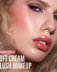 KIMUSE Soft Cream Blush Makeup, Liquid Blush for Dewy Finish