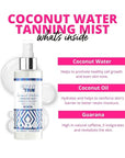 Skinny Tan Coconut Water Tanning Mist - Refreshing, Non-Sticky, and Fast Absorbing Formula - Formulated with Ultra-Hydrating Coconut Water - Delicious Tropical and Vanilla Scent - Medium - 5 oz