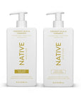 Coconut & Turmeric Shampoo and Conditioner Contain Naturally Derived Ingredients | All Hair Types, Color & Treated, Fine to Dry Damaged, Sulfate & Dye Free - 2-Pack
