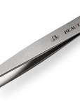 Professional Tweezers - Slant, Durable Lightweight German Stainless Steel, Ultra Precision Tweezers for Eyebrows, Facial Hair, Chin, and Ingrown Hair Removal - Gift (Matte Gray)