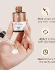 Self Tanning Drops - USA Made with Natural & Organic Ingredients, Medium Face Tanning Drops to Add to Lotion, Moisturizing Bronzing Tanner for Face & Body, Toxin Free Tanner for Fake Tan