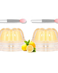 2Pc Jelly Lip Mask Overnight,Fruity Lemon Collagen-Lemon