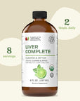 Liver Complete 8oz - Organic Liquid Liver Cleanse & Detox Supplement for High Enzymes, Fatty Liver, & Liver Support