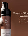 Self Tanner Mousse - USA Made with Natural & Organic Ingredients, Self Tanning Mousse Foam for Ultra Dark Fake Tan, Non Toxic Sunless Tanner for Darkest Streak Free Finish & Natural Looking Tan