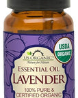 US Organic 100% Pure Lavender Essential Oil, Directly sourced from Bulgaria, USDA Certified Organic, Undiluted, for Diffuser, Humidifier, Massage, Skin, Hair Care, Non GMO, 10 ml