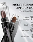 Brown Eyeshadow Stick Makeup 6PCS Set, Neutral Eyeshadow Palette Metallic Shimmer Matte Cream Eye Shadow Eyeliner Brightener Pencil Crayon - TAUPE MAUVE