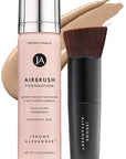 Jerome Alexander MagicMinerals AirBrush Foundation – 2 Piece Set with Airbrush Foundation and Kabuki Brush - Spray Makeup with Anti-aging Ingredients for Smooth Radiant Skin - Warm Medium