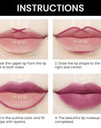 2-in-1Light Plum Rose Lip Liner & Lipstick Set Kit for Women, Matte Lips Kit with Lip Liner Lip Stains Long Lasting Waterproof 24 Hour Lipstick and Lip Liners Combo Lipliners Pencil Set 24