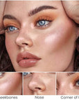 Kaely 2in1 Cream Bronzer Highlighter Stick,Face Shaping Contouring Shades Makeup,03