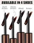 Cilrofelr Tattoo Peel Off Eyebrow Gel, Easy Tattoo Brow Peel Off Gel, Last Up to 3 Days, Waterproof, Transfer-proof, For Fuller & Defined Looking Brows, Warm Brown (2 Pack)
