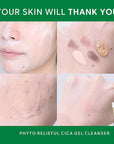 THANKYOU FARMER Phyto Relieful Cica Gel Cleanser - Real Cica Leaf, Vegan, Anti-Acne, pH-Balancing, Centella Asiatica for Soothing, Day & Night Korean Face Cleanser 4.22 Fl oz