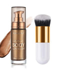 Body Shimmer Oil, Waterproof Long Lasting Moisturizing Body Bronze #03) 1oz