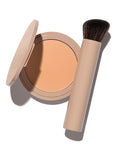 No Makeup Makeup Long-Lasting Lightweight Foundation & Brush Duo | Cruelty-Free, Fragrance-Free, Buildable, Transfer-Proof Makeup (Light)