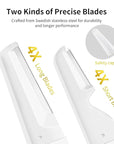 Dermaplane Razor Blades, Dermablade, Safe and Effective Removal Women Facial Peach Fuzz, Gentle Skin Exfoliation Blades, 4 Long and 4 Short Dermaplaning Blades